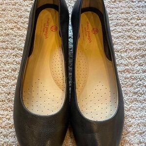 Marc Joseph New York Slip On Ballet Leather Flats Black  8.5